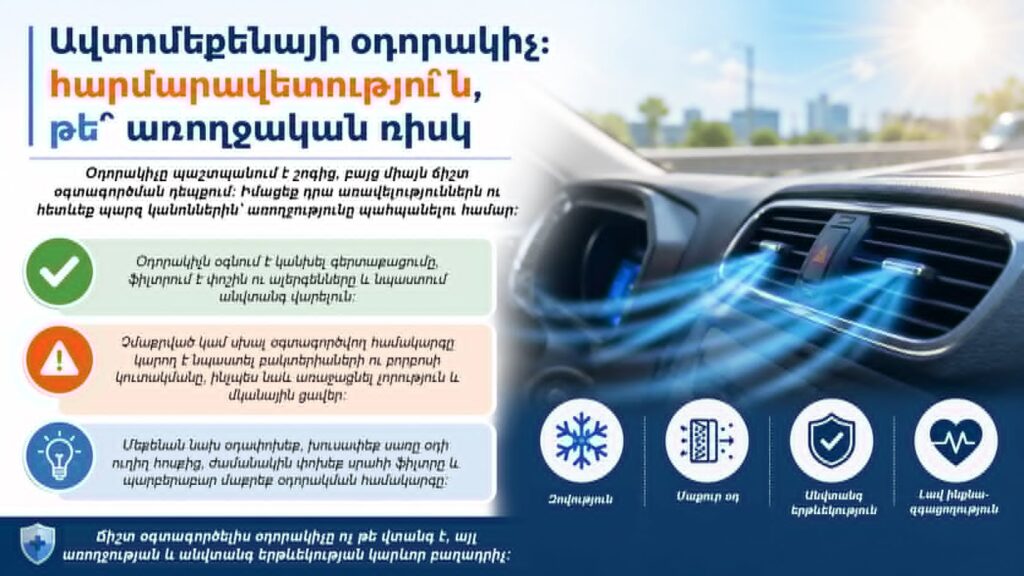 Օդորակիչը մեքենայում. օգուտներն ու հնարավոր ռիսկերը առողջության համար
