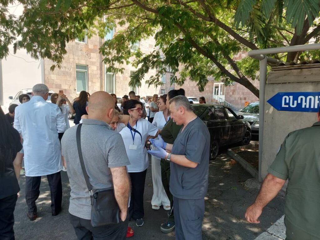 Հրդեհի դեպքում արագ և համակարգված արձագանք․ օբյեկտային վարժանք «Մուրացան» հիվանդանոցում